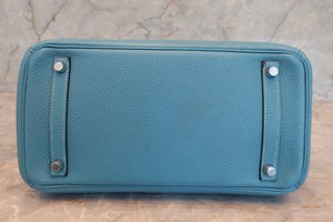 HERMES／エルメス バーキン30 トゴ ブルージーン □N刻印 ハンドバッグ 700040085