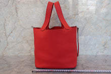 Load image into Gallery viewer, HERMES PICOTIN LOCK MM Clemence leather Rouge tomate X Engraving Hand bag 700100020
