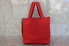 Load image into Gallery viewer, HERMES PICOTIN LOCK MM Clemence leather Rouge tomate X Engraving Hand bag 700100020
