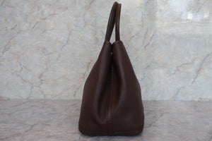 HERMES GARDEN PARTY PM Negonda leather Chocolat □L刻印 Tote bag 600080236