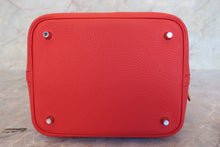 Load image into Gallery viewer, HERMES PICOTIN LOCK MM Clemence leather Rouge tomate X Engraving Hand bag 700100020
