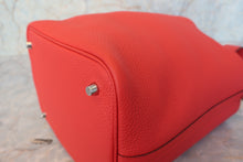 Load image into Gallery viewer, HERMES PICOTIN LOCK MM Clemence leather Rouge tomate X Engraving Hand bag 700100020

