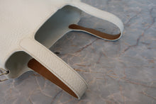 将图片加载到图库查看器，HERMES PICOTIN PM Bi-color Clemence leather/Chevre myzore goatskim White/Brown □I刻印 Hand bag 800050132
