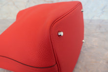 Load image into Gallery viewer, HERMES PICOTIN LOCK MM Clemence leather Rouge tomate X Engraving Hand bag 700100020

