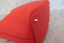 Load image into Gallery viewer, HERMES PICOTIN LOCK MM Clemence leather Rouge tomate X Engraving Hand bag 700100020
