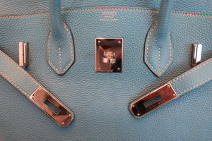 HERMES／エルメス バーキン30 トゴ ブルージーン □N刻印 ハンドバッグ 700040085