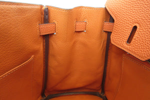 HERMES／エルメス バーキン25 トゴ オレンジ □K刻印 ハンドバッグ 700020151