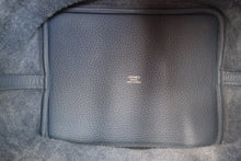 将图片加载到图库查看器，HERMES PICOTIN LOCK Eclat MM Clemence leather/Swift leather Blue brighton/Capucine C刻印 Hand bag 800010172
