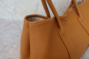 HERMES GARDEN PARTY PM Negonda leather Ocre T刻印 Tote bag 600070109