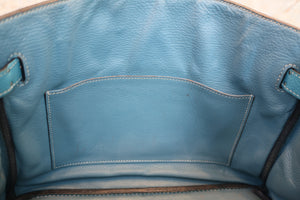 HERMES／エルメス バーキン30 トゴ ブルージーン □N刻印 ハンドバッグ 700040085
