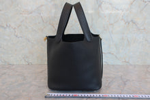 将图片加载到图库查看器，HERMES PICOTIN LOCK PM Clemence leather Black Y刻印 Hand bag 800060029
