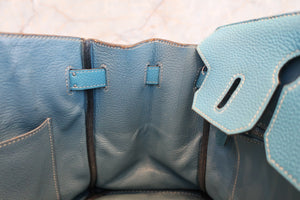 HERMES／エルメス バーキン30 トゴ ブルージーン □N刻印 ハンドバッグ 700040085