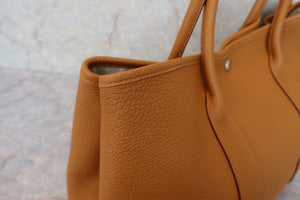 HERMES GARDEN PARTY PM Negonda leather Ocre T刻印 Tote bag 600070109