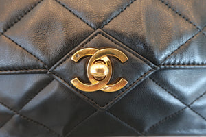 CHANEL/シャネル マトラッセチェーンショルダーバッグ ラムスキン ブラック/ゴールド金具 ショルダーバッグ 700060076