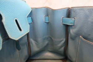 HERMES／エルメス バーキン30 トゴ ブルージーン □N刻印 ハンドバッグ 700040085