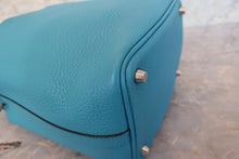 Load image into Gallery viewer, HERMES PICOTIN LOCK PM Clemence leather Turquoise blue □R Engraving Hand bag 700100013
