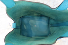 Load image into Gallery viewer, HERMES PICOTIN LOCK PM Clemence leather Turquoise blue □R Engraving Hand bag 700100013
