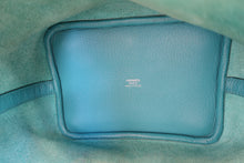 Load image into Gallery viewer, HERMES PICOTIN LOCK PM Clemence leather Turquoise blue □R Engraving Hand bag 700100013
