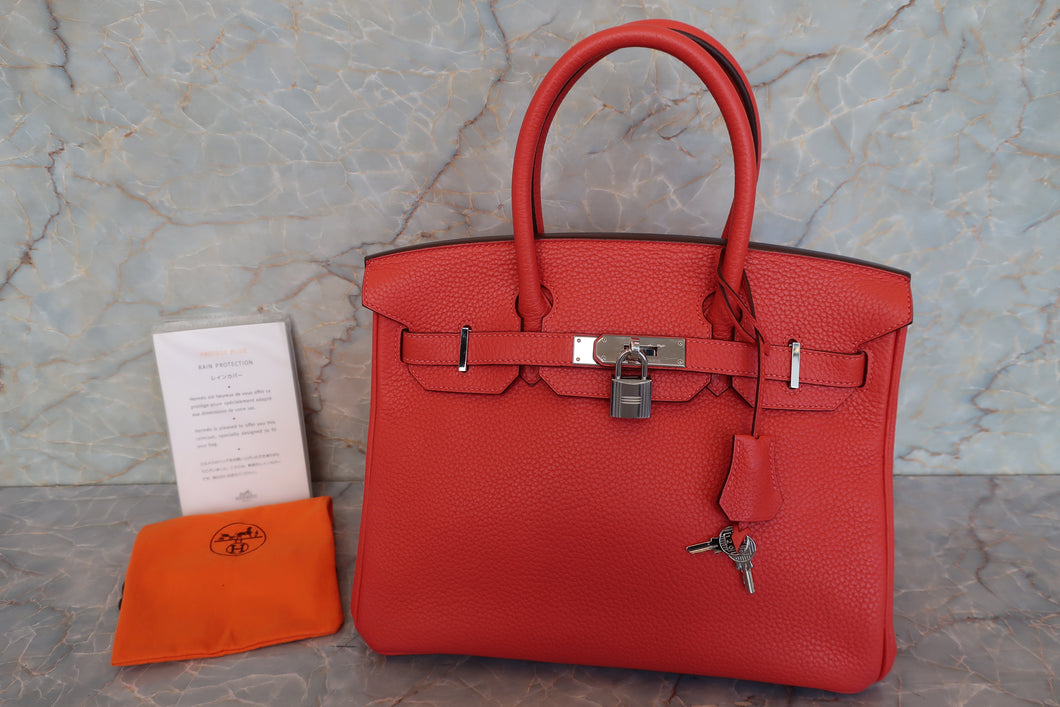 HERMES BIRKIN 30 Clemence leather Rose jaipur □R Engraving Hand bag 700100001