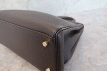 Load image into Gallery viewer, HERMES KELLY 28 Clemence leather Chocolat □J Engraving Shoulder bag 700120063
