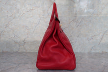 Load image into Gallery viewer, HERMES BIRKIN 40 Buffalo leather Rouge vif 〇V Engraving Hand bag 600110049
