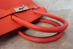 HERMES BIRKIN 30 Clemence leather Rose jaipur □R Engraving Hand bag 700100001