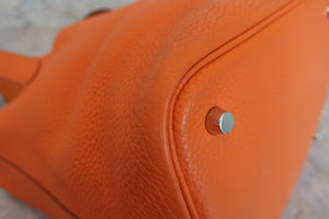 HERMES／エルメス ピコタンロックＭＭ トリヨンクレマンス オレンジ □M刻印 ハンドバッグ 700080189