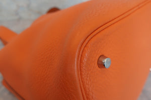 HERMES／エルメス ピコタンロックＭＭ トリヨンクレマンス オレンジ □M刻印 ハンドバッグ 700080189