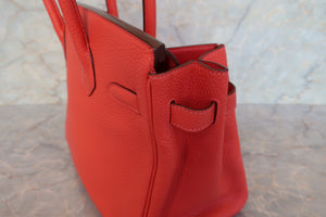 HERMES BIRKIN 30 Clemence leather Rose jaipur □R Engraving Hand bag 700100001