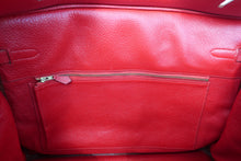 Load image into Gallery viewer, HERMES BIRKIN 40 Buffalo leather Rouge vif 〇V Engraving Hand bag 600110049
