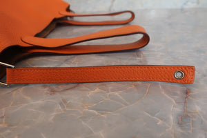 HERMES／エルメス ピコタンロックＭＭ トリヨンクレマンス オレンジ □M刻印 ハンドバッグ 700080189
