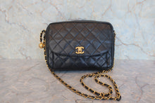 将图片加载到图库查看器，CHANEL/香奈儿 CF 链条包 荔枝皮 Black/Gold hadware(黑色/金色金属) 肩背包 800040070
