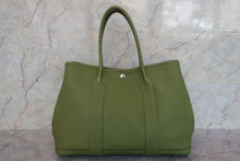 Load image into Gallery viewer, HERMES  GARDEN PARTY PM Negonda leather Anise green □Q Engraving Tote bag 700100051

