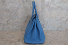 Load image into Gallery viewer, HERMES BIRKIN 30 Clemence leather Blue paradise Hand bag 500080153
