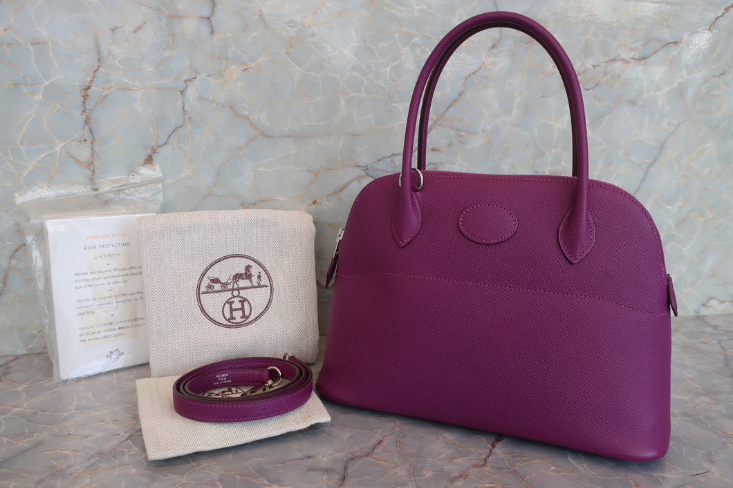 HERMES／エルメス ボリード27 ヴォーエプソン アネモネ  □R刻印 ショルダーバッグ 700080184