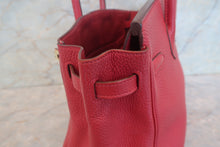 Load image into Gallery viewer, HERMES BIRKIN 25 Togo leather Rouge garance A Engraving Hand bag 700120071
