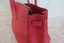 Load image into Gallery viewer, HERMES BIRKIN 25 Togo leather Rouge garance A Engraving Hand bag 700120071

