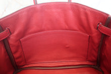 Load image into Gallery viewer, HERMES BIRKIN 25 Togo leather Rouge garance A Engraving Hand bag 700120071
