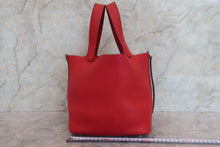 Load image into Gallery viewer, HERMES PICOTIN LOCK MM Clemence leather Rouge casaque C Engraving Hand bag 700110041
