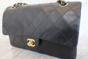 CHANEL/シャネル マトラッセWフラップWチェーンショルダーバッグ ラムスキン ブラック/ゴールド金具 ショルダーバッグ 700010042