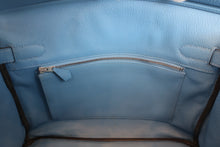 Load image into Gallery viewer, HERMES BIRKIN 30 Clemence leather Blue paradise Hand bag 500080153
