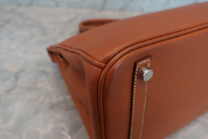 HERMES／エルメス バーキン30 ヴォーエプソン コニャック □J刻印 ハンドバッグ 600090294