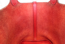 Load image into Gallery viewer, HERMES PICOTIN LOCK MM Clemence leather Rouge casaque C Engraving Hand bag 700110041
