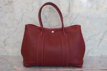 将图片加载到图库查看器，HERMES GARDEN PARTY PM Negonda leather Rouge H □K刻印 Tote bag 600080186
