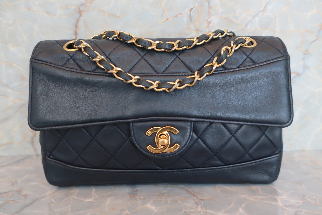 CHANEL/香奈儿 CF 链条包 羊皮 Navy/Gold hadware(藏蓝色/金色金属) 肩背包 600070116