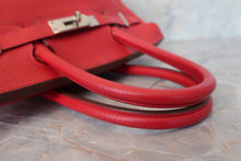Load image into Gallery viewer, HERMES BIRKIN 30 Clemence leather Rouge casaque □Q Engraving Hand bag 600010157
