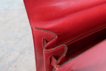 画像をギャラリービューアに読み込む, HERMES／エルメス ケリー28 ボックスカーフ ヴァーミリオン 〇W刻印 ショルダーバッグ 700070304
