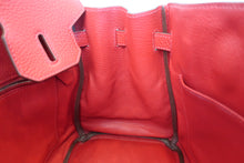 将图片加载到图库查看器，HERMES BIRKIN 30 Clemence leather Rouge casaque □Q刻印 Hand bag 600010157
