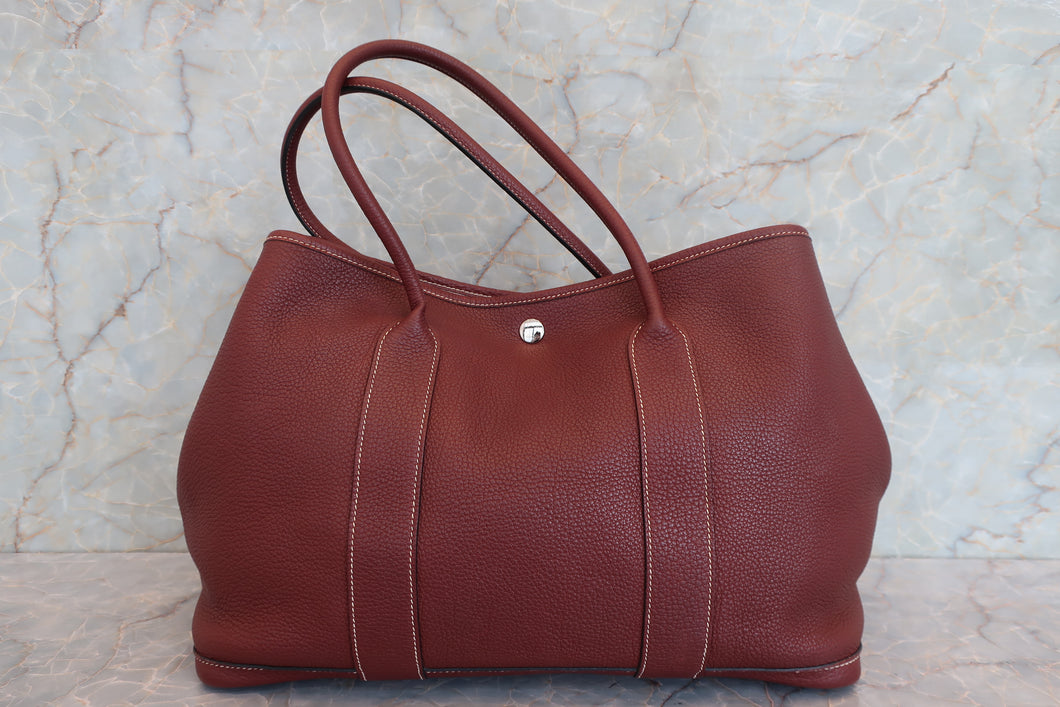 HERMES／エルメス ガーデンパーティPM ネゴンダ ルージュアッシュ □P刻印 トートバッグ 700110047