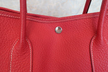 Load image into Gallery viewer, HERMES  GARDEN PARTY PM Negonda leather Rouge casaque □P Engraving Tote bag 700100011
